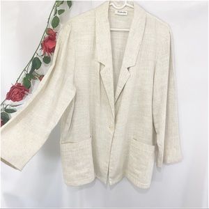 VTG Distinction Cream Blazer Suit Jacket
